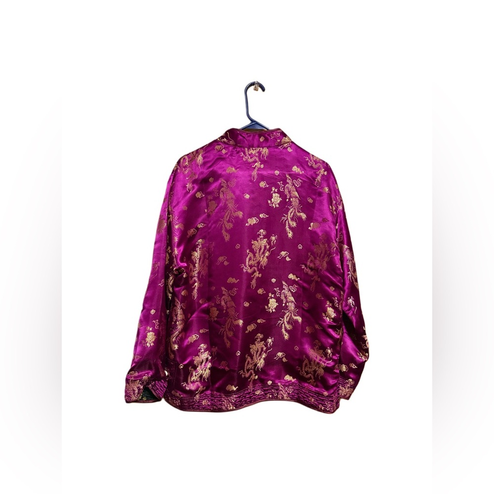 🐉✨ NWOT Chinese Tang-Style Dragon Satin Jacket | Statement Piece, Japanese 2013 - Picture 2 of 8